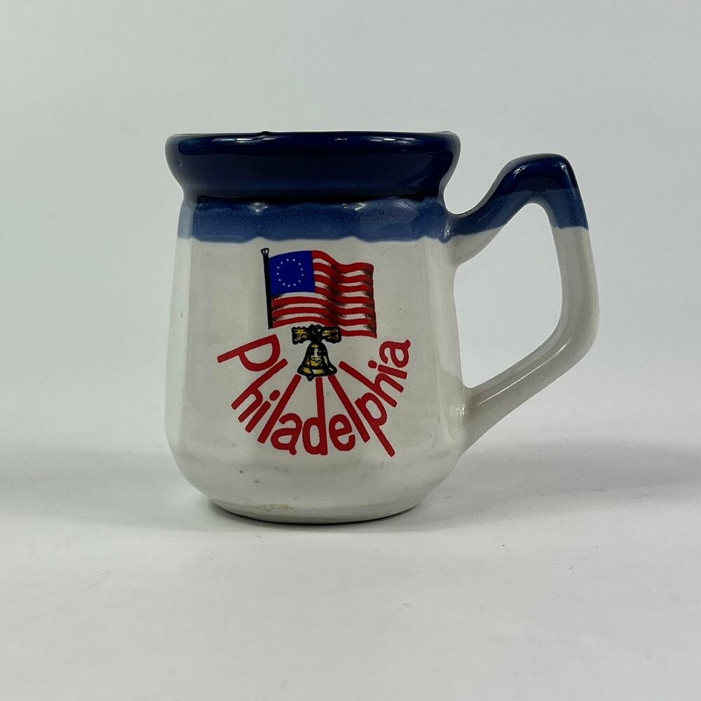 Philadelphia USA Miniature Novelty Mug Cup Travel Souvenir Vintage Mini